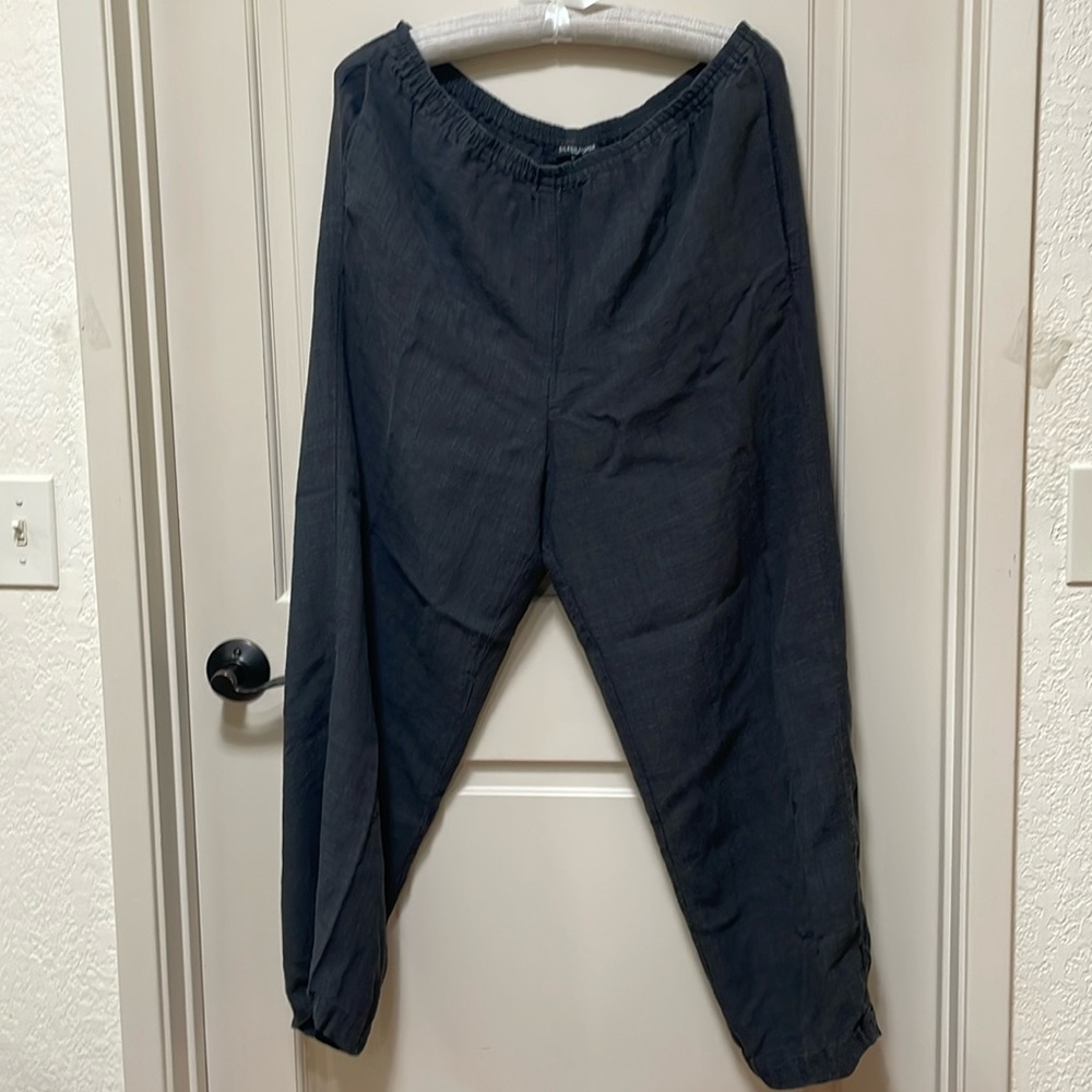 Eileen Fisher linen blend pull on pants